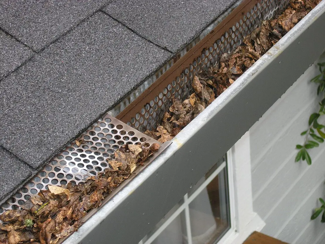Gouttière en zinc installée le long d’un toit